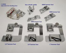 img 3 attached to Набор прессерной ножки и ножки для оверлока HONEYSEW с адаптером для низкого шейка - дизайн "Запоминающийся
