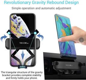 img 3 attached to 🚗 BUSOH Gravity Car Mount Phone Holder: Auto-Clamping, Shockproof & Universal for 4.0-6.5 inch Smartphones