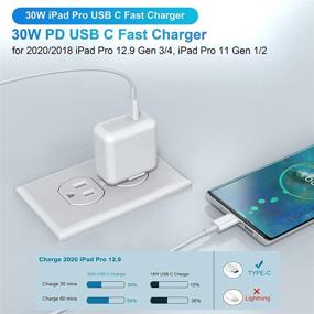 img 2 attached to 🔌 30W USB C Wall Charger for Mac Book Air 13/12 inch, Mac Pro 13/15 inch, iPad Pro, Samsung Galaxy, Google Pixel, LG, Motorola | Replacement MacBook Pro Charger with Type-C Cable (6ft) | USB C Laptop Charger