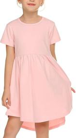 img 4 attached to 👗 Optimize SEO: Arshiner Cotton Skater Dress for Girls' Casual Clothing