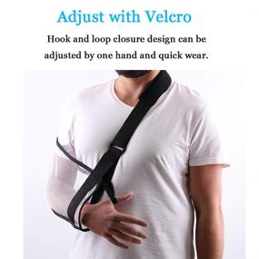 img 1 attached to Mesh Arm Shoulder Sling: Ultimate Post-Rotator Cuff Surgery Support for Men and Women, White