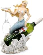 🧜 comfy hour under the sea collection: 13" mermaid wine rack bottle holder – exquisite polyresin decor for wine lovers! logo