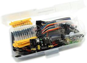 img 2 attached to 🔌 HJ Garden Electronic Component Assorted Kit: Breadboard, Jumper, Power Module, Resistor, Capacitor, LED, Switch - Pack of 458pcs for Arduino, Raspberry Pi, STM32 & more!