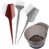 🎨 2021 version hair dye kit: 4-piece professional salon hair coloring set - dye brush & comb, mixing bowl, tint tool logo