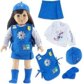 img 4 attached to 👗 Scout-Inspired Doll Clothes with Embroidered Details