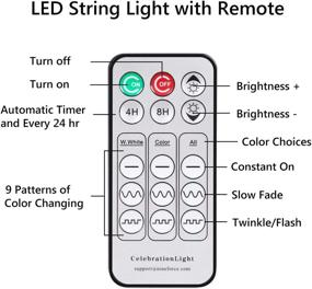 img 1 attached to 🎄 Premium 35ft Battery Operated Christmas Tree Lights with Remote and Timer - 75 LEDs - Outdoor String Lights in 3 Colors - 9 Modes - Over 200 Hours of Multicolor Long-Lasting Magic!