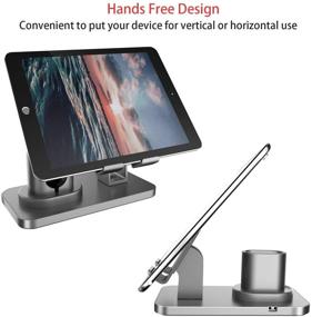 img 1 attached to 🔌 Fingic 3-in-1 Charging Station - Apple Watch, AirPods Charger Stand for Series 4/3/2/1, iPhone 11 Pro Max/XS/XR/X, iPad - Space Gray