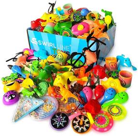 img 4 attached to 🎉 S SWIRLLINE Party Favors - 122 PCS Carnival Prizes Toys Bulk Assortment for Kids' Pinata Filler, Boys, Girls - Perfect for Birthday, Easter, and Classroom Activities