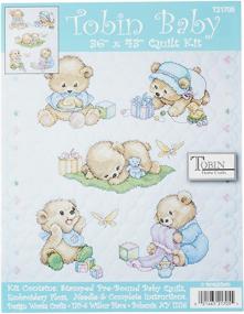 img 2 attached to 🐻 Tobin T21705 Baby Bears Quilt Stamped Cross Stitch Kit, 34x43 Inches - Enhancing SEO