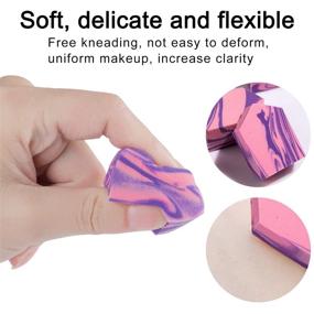 img 2 attached to 💜 12 Count Jumbo Size Purple Makeup Wedges - Miss Gorgeous Blender Sponges, Perfect for Foundation and Concealer Blending, Latex-Free