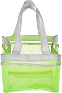 🚿 yaelodesign green shower caddy: portable bathroom mesh tote with 7 storage compartments - organize your essentials logo