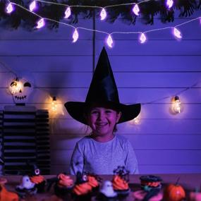 img 2 attached to 👻 Spooky Delight: JMEXSUSS 30 LED Halloween Battery Operated Ghost String Lights for Indoor/Outdoor Halloween Decorations