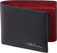 👜 functional and stylish visoul leather blocking compartments in burgundy logo