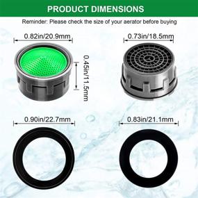 img 3 attached to 🚰 20 Set OIIKI Faucet Aerator, Flow Restrictor Insert Replacement Parts for Bathroom or Kitchen, Including 20PCS Green Faucet Aerator, 20PCS M22 Rubber Washers, 20PCS M24 Rubber Washers