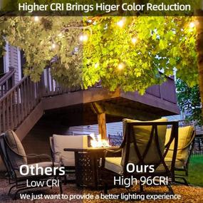 img 2 attached to 🏞️ Outdoor String Lights for Patio - FMiX 48ft 96 CRI LED String Lights, 12V Low Voltage and IP65 Waterproof, 2700K Romantic Bonfire Color Ideal for Patio, Cafe, Balcony.