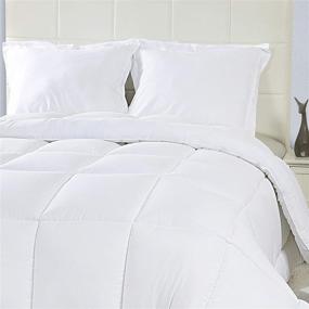 img 1 attached to 🛏️ Utopia Bedding 3 Piece Queen Comforter Set - Luxurious White Queen/Full Size with 2 Pillow Shams - Soft Brushed Microfiber - Machine Washable & Down Alternative - Comfortable & Stylish