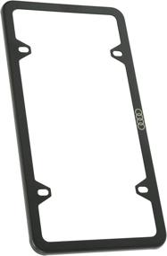 img 1 attached to Audi ZAW071801C Slimline License Plate Frame featuring Genuine Audi Ring