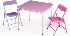 img 2 attached to ❤️ Heritage Kids 3-Piece Pink Table & Chair Set: Ideal for Children, Durable Design