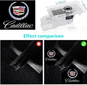 img 3 attached to 🚗 Cadillac Car Door Logo Light - Ghost Shadow LED Welcome Lights for ATS SRX XTS XT4 XT5 XT6 (4 Pack) - Cadillac Accessories