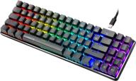 🎮 gamenote 60% mechanical keyboard, wired gaming keyboard type-c, 71-keys, led backlit, mini compact keyboards with blue switch for pc gamer laptop computer логотип