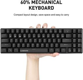 img 3 attached to 🎮 Gamenote 60% Mechanical Keyboard, Wired Gaming Keyboard Type-C, 71-Keys, LED Backlit, Mini Compact Keyboards with Blue Switch for PC Gamer Laptop Computer