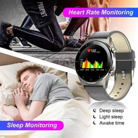 img 2 attached to 📱 Smart Watch for Android Phones and iPhone - IP68 Waterproof, Heart Rate, Blood Pressure, Blood Oxygen - Fitness Tracker with Call Apps Notification - Compatible with Samsung