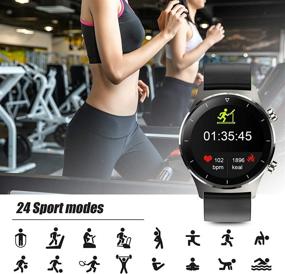 img 3 attached to 📱 Smart Watch for Android Phones and iPhone - IP68 Waterproof, Heart Rate, Blood Pressure, Blood Oxygen - Fitness Tracker with Call Apps Notification - Compatible with Samsung