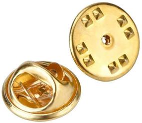 img 1 attached to 120 Gold Metal Brass Butterfly Clutch Pin Backs - Replacement Badge Insignia Pin Backs