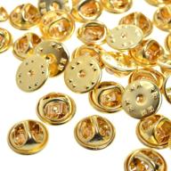 120 gold metal brass butterfly clutch pin backs - replacement badge insignia pin backs logo