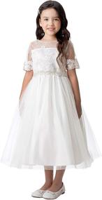 img 3 attached to Stunning iGirlDress Flower Girl Dress: Perfect for First Communion, Pageant, Wedding, and Birthday