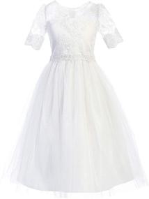 img 2 attached to Stunning iGirlDress Flower Girl Dress: Perfect for First Communion, Pageant, Wedding, and Birthday