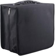 📀 fasmov polyester cd/dvd binder - secure and stylish wallet case for 400 discs in black logo