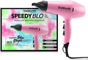 img 3 attached to 🔥 Фен Trademark Beauty Babe Waves Speedy Blo: Профессиональная мощность, быстрое время сушки, легкий и прочный - розовый