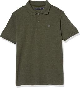 img 2 attached to 👕 Calvin Klein Boys' Short Sleeve Solid Polo: Timeless Style for Young Gentlemen