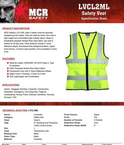 img 2 attached to Enhanced Visibility: MCR Safety LVCL2MLM Lightweight Reflective Gear