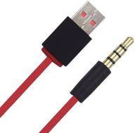 🔌 3,5-мм usb-кабель для зарядки наушников beats studio wireless и ipod shuffle 3-го по 7-е поколение – красный. логотип