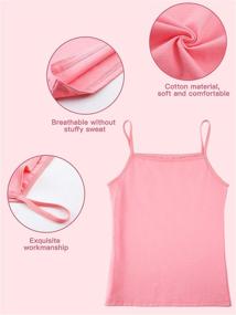 img 1 attached to SATINIOR Girls Dance Tank Top - Sleeveless Spaghetti Strap Crop Tank Top for Dancewear (4-Pack)