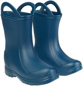 img 4 attached to 👧 Kids Rain Boots: Waterproof Easy-on Handle Rainboots for Boys and Girls