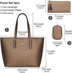 img 1 attached to Handbags Satchel Shoulder Leather Matching Women's Handbags & Wallets in Totes