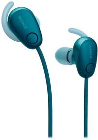 img 3 attached to Sony WI-SP600N Premium Waterproof Bluetooth Wireless Extra Bass Sports in-Ear Headphones (International Version, Blue): 6 Hour Playback & Microphone