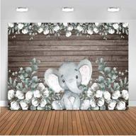 🐘 mocsicka elephant backdrop: stunning 7x5ft gender neutral party banner for elephant themed celebrations! rustic wood cotton adds charm to elephant baby shower photography! logo