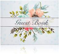 sustainable greetings floral design wedding guest book - eco-friendly & elegant (8.3 x 6.25 x 0.45 inches, 56 sheets) logo