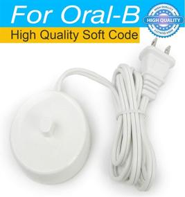 img 4 attached to Braun Oral B Electric Toothbrush Charger Power Cord: Replacement Inductive Charging Base (3757 3756 Model) - Portable 110-220V Travel Charger