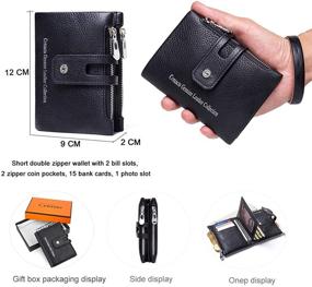 img 3 attached to Contacts Genuine Leather Bifold Double Men's Accessories