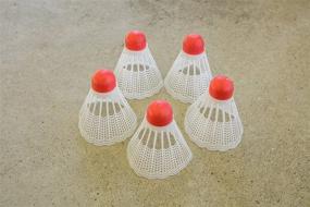 img 1 attached to Premium White Shuttlecocks, Pack of 6 - Triumph Replacement Badminton Shuttlecocks