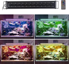 img 3 attached to 🐠 Aquabasik Coral Lamp: Remote Control LED Light with 20 Colors, 10 Modes, Timer & Dimmable Features for Fish Tank