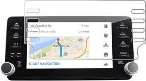 img 4 attached to 📱 J&D Compatible Honda Accord 8 inch Car Navigation Screen Protector - Tempered Glass HD Clear Ballistic Glass Screen Protector for 2018-2020 EX EX-L Touring (1-Pack)