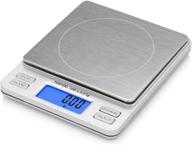 📏 smart weigh digital pro pocket scale: jewelry, food & more - accurate 500 x 0.01 grams with back-lit lcd, tare, hold & pcs features, 2 lids included logo