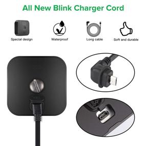 img 3 attached to 3Pack Black Weatherproof Outdoor Power Adapter for Blink Outdoor & Blink XT/XT2 - 30ft Long Charging Cable (NOT for Blink Mini)