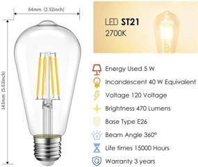 img 1 attached to 💡 Enhanced Vintage Lighting Experience - LVWIT Dimmable Filament Equivalent for Nostalgic Ambiance